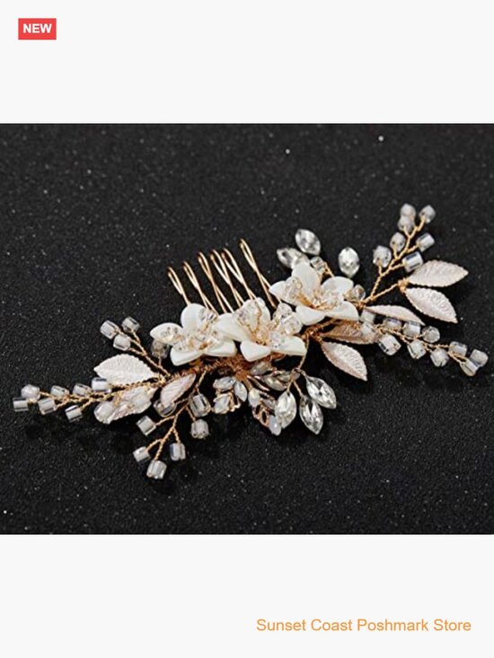 Wedding Hair Comb Clip Bridal Crystal Hair Accessories for Brides Bridesmaid main image 5